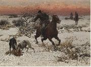 Alfred William Hunt,RWS The hunters USA oil painting artist